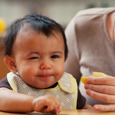 Baby: Infant Not A Fan Of Trying A Lemon