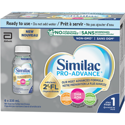 Similac Pro-Advance Étape 1, 6 x 235 mL, prêt à servir